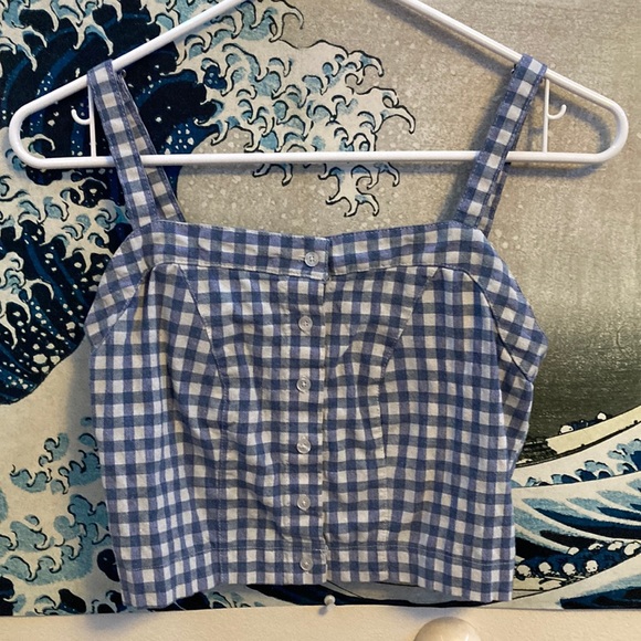 John Galt/Brandy Melville Gingham Top - Picture 1 of 4